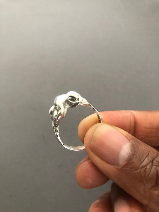 Solid silver fertility ring