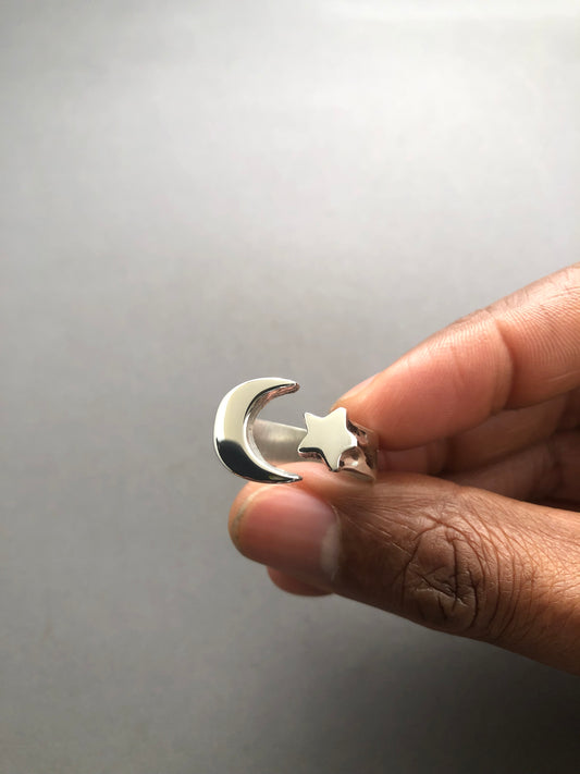 Solid silver Muslim ring