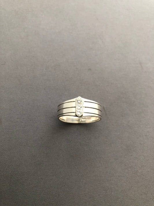 Men’s solid silver hand made ring 2