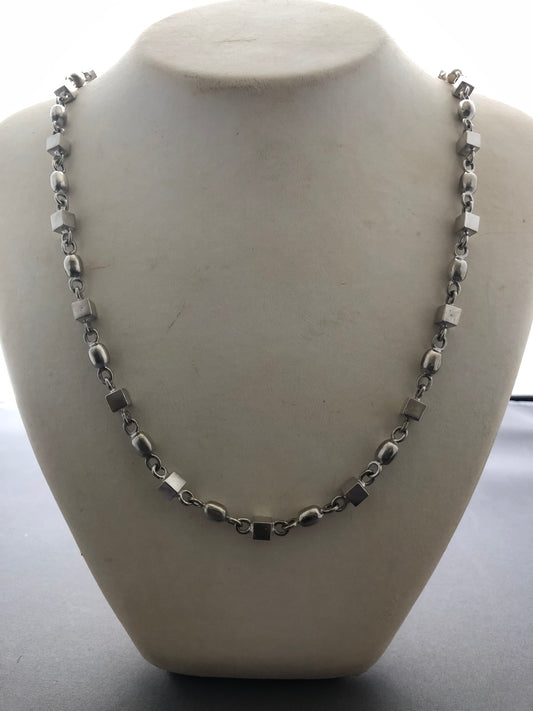 Solid silver beaded chain