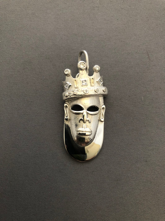Solid silver king pendant & chain